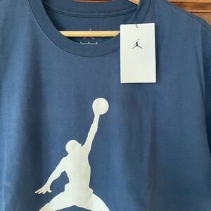 Brand new with tags Nike Air Jordan Tee, Navy color size Large